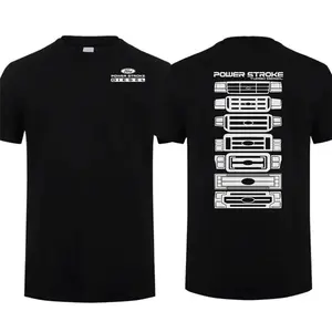 Power Stroke Evolution 2-Sided T-Shirt Car Parts Shirt Car Enthusiast Shirt Men Cotton Tee
