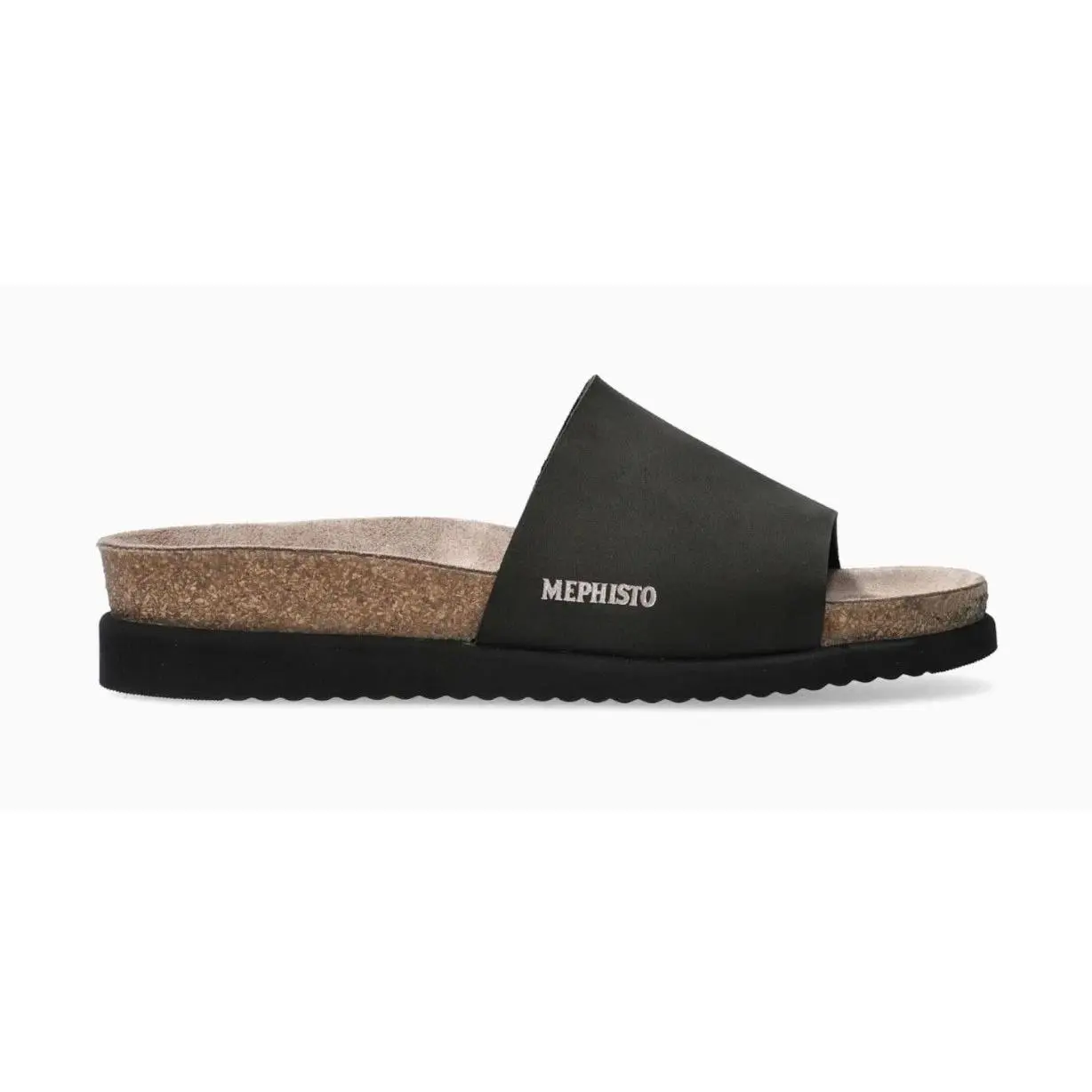 Mephisto Hanik Black Buck Comfort Slide Sandal Womens Sizes 35-42 NEW
