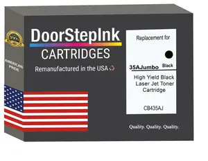 DoorStepInk Brand For HP (35A) Jumbo High Yield Black Remanufactured in the USA LaserJet Toner Cartridge,CB435AJ
