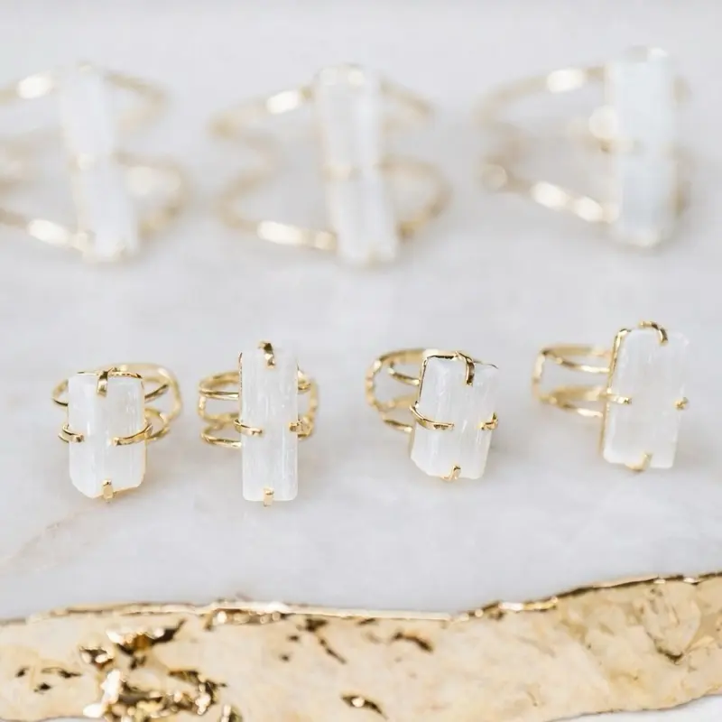 Selenite Medium Ring (Size 5-9)