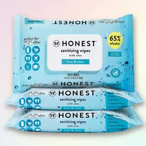 The Honest Company Hand Sanitizing Wipes 3pk 150ct - Alcohol Hand Sanitizing Wipes, 3pk 150ct, for On-The-Go, Gentle Formula