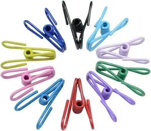 30 Pcs 2 Inch 10 Different Random Colors Chip Clips, PVC Coating High Elasticity Strength Clothes Pins, Food Clips and Bag Clips Yansanido