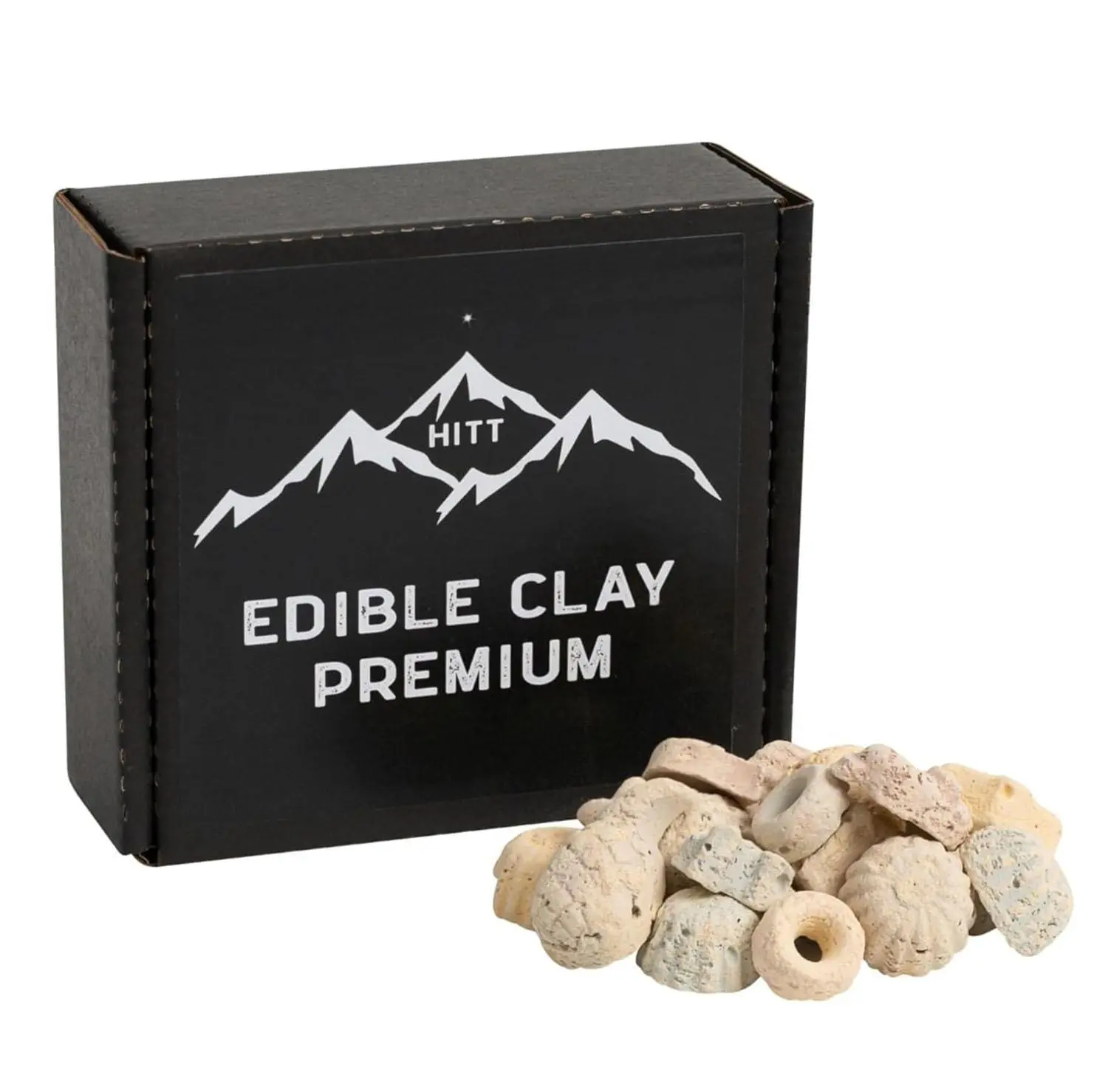 HITT Premium Edible Clay Mix Candybox — Candy Shaped Assorted Clay Chunks for Eating, PICA cravings and ASMR Food Content Creators — Handpicked, Organic, Ready to Eat PICA Snack — 3,5 oz / 100 g
