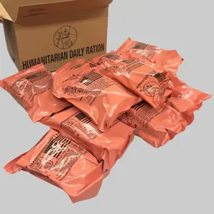 HDR U.S. Humanitarian Daily Rations 10-Pack Protein-Rich Vegetarian Meals Ready-to-Eat No Refrigeration Required Emergency Snacks
