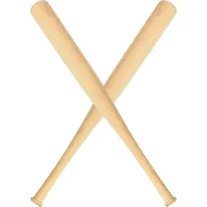 2 Pcs Mini Baseball Bats Miniature 18 Inch Wooden Bats Unfinished for Crafts for Painting DIY Craft Projects Ball Sports Party Decor Favors Gifts