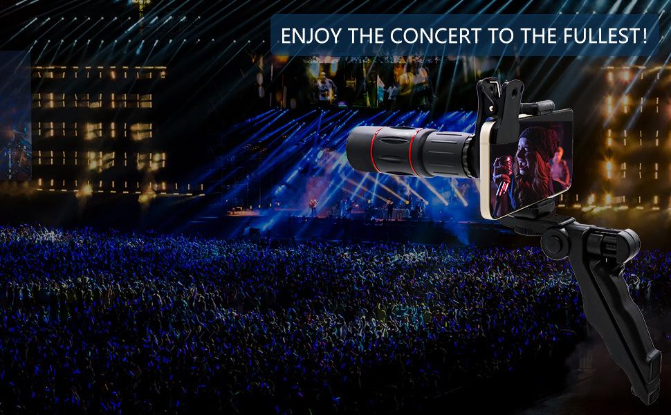 Telephone Telescope,See up to 10km away,18×25 High-Power HD Telephoto Monocular Lens for Smartphone Concert Photography