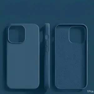 Minimalist Solid-Color Silicone Phone Case, 1 Count Shockproof Phone Protective Cover, Phone Accessory Compatible with iPhone 11/13/14/15/16/17 Pro Max Series, Shockproof Casing