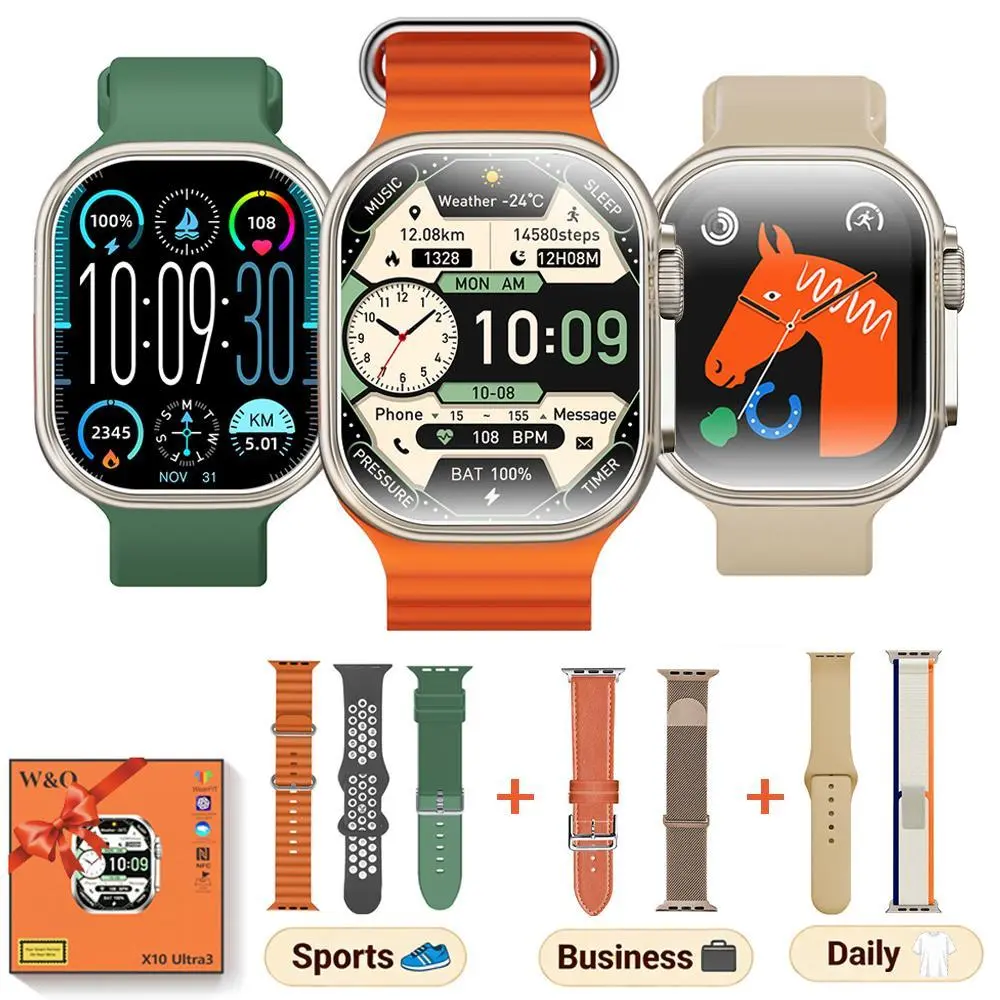 W&O Fitness Smartwatch – Bluetooth Calling, 100+ Sports Modes, Smart Watch for Women, Answer/Make Calls, 2.04" HD Screen Fitness Watch, 100 Sports, Sleep Tracker, Smartwatch Compatible Android iOS