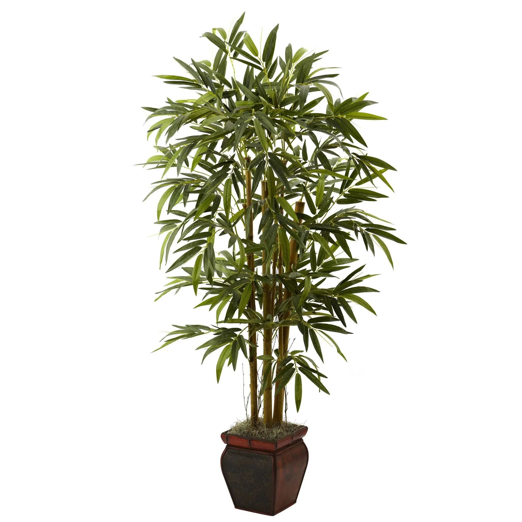 4.5ft Bamboo Potted Indoor Plant with Decorative Garden Planter, Home & Garden Supplies for Office Plant Decor, Homes Offices, Potted Indoor Plants, Bamboo Plant