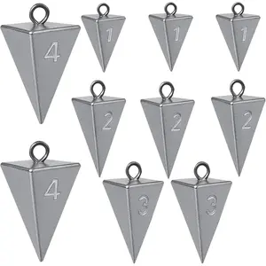 Pyramid Sinkers for Surf & Saltwater Fishing Weights - Durable Lead Fishing Sinkers, 1oz,2oz,3oz,4oz,5oz,6oz,8oz, Assortment Packs.