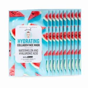 BioMiracle Hydrating Collagen Face Mask – Watermelon & Hyaluronic Acid Infused for 24hr Moisture, Plumping & Glass Skin Glow (20g)