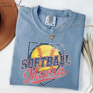 Softball Mama T-Shirt, Softball Mom Shirt, Softball Season Gifts, Softball Game Day Shirt, Mom Gifts, Mothers Day Gifts For Her For Him , Full Colors Comfort T-Shirt