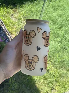 Pumpkin magic glass can Halloween iced coffee glass cute cup