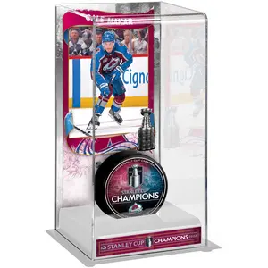 Cale Makar Colorado Avalanche 2022 Stanley Cup Champions Logo Deluxe Tall Hockey Puck Case