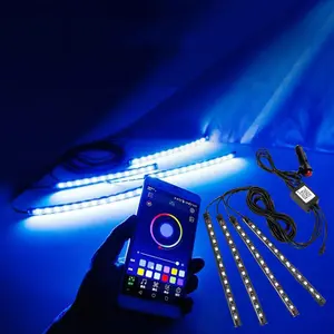 Car LED Decorative Light, APP & Remote Control Car Interior Ambient Light, RGB Color Changing Car LED Light, Decorative Light for Car, Car Accessories