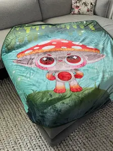 Kaleidos Creative - Capkins Pillow Blanket- Collectible - Mushroom - Blanket - Pillow - Home Good