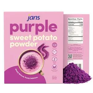 Jans Purple Sweet Potato Powder for Drinks and Baking, Non-GMO, Gluten Free, Vegan and  100% Naturals - 8.25 oz