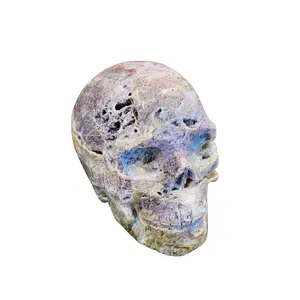 Purple Sphalerite Skull - XL for Home Decor and Ornaments