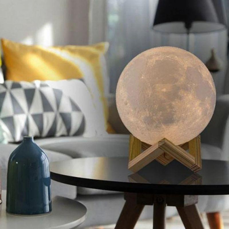 16-Color Lamp with Stand and Remote, Moon Lamp, LED Night Light with Dock, Creative Moon Light Uniq