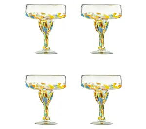 10 Strawberry Street Pueblo Mexican Glassware, Margarita 10 Strawberry Street Pueblo Mexican Glassware, Margarita