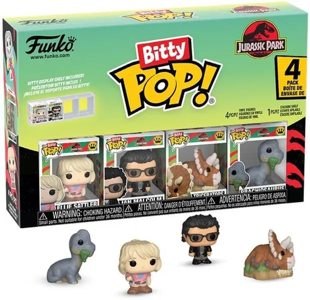 Funko Bitty POP!: Jurassic Park - Triceratops 4-Pack  [COLLECTIBLES] Vinyl figurine/statue, 4 Pack, Collectible