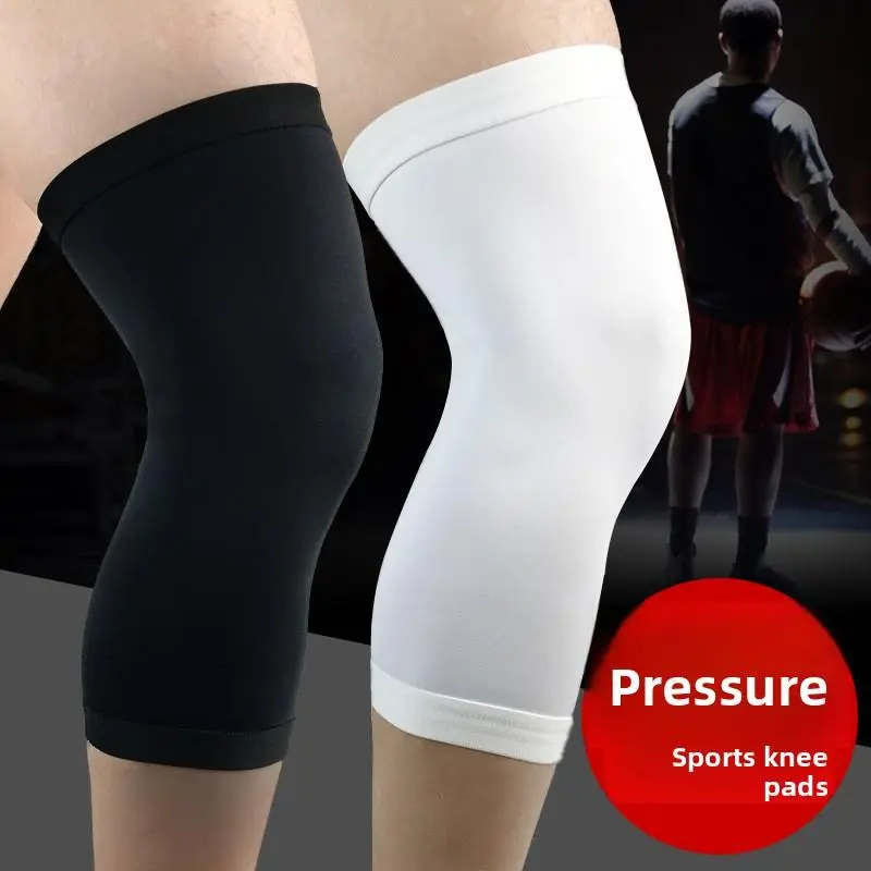 Compression Knee Sleeve - Breathable Knitted Polyester Blend with Twill-Rib Structure, Ergonomic Fit, Gradient Compression, Silicone Grip, Muscle Oscillation Reduction, Cut/Jump Position Maintenance for Running, Sports
