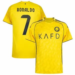 Unisex Soccer/Football Al-Nassr FC/Portugal Team Cristiano Ronaldo 2025/26 Home Replica Player Jersey – Yellow