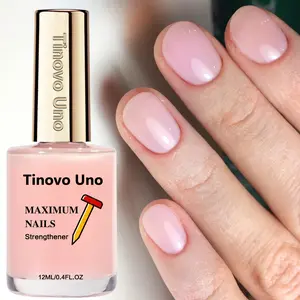 Tinovo Uno New Arrival Strong Pink Nail Hardener, Nail Strengthener, 12ml Nail Strenthener, Enrich Keratin, Strengthens and Repair Fragile, Brittle Nails, Salon Quality, Nail Care Serum, Nail Top Coat Gel, Natural Quick Air Dry, No Need LED Curing