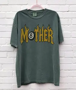 Comfort color Mother Tee Comfort Colors Trendy 8 Ball Mother Lucky Mama Shirt Vintage Flames Rad Mom Birthday Gift Moto Edgy Grunge Aesthetic Streetwear