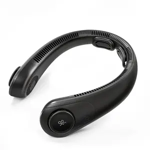 【Father's Day Gift】Hands-Free Portable Neck Fan, LED Display, Rechargeable Wearable Cooling Personal Fan, 5-Speed, Neck Support, Bladeless Neck Air Conditioner, Summer Gifts for Women/Men