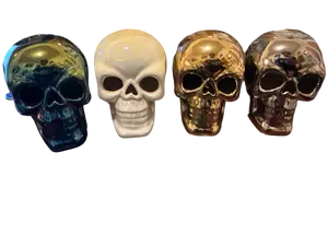 Ceramic Chrome Skull Heads