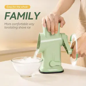 Portable Manual Ice Shaver & Crusher, Hand‑Crank Snow Cone Maker for Home, No Electricity Required, Compact Essential Tool for Cold Drinks