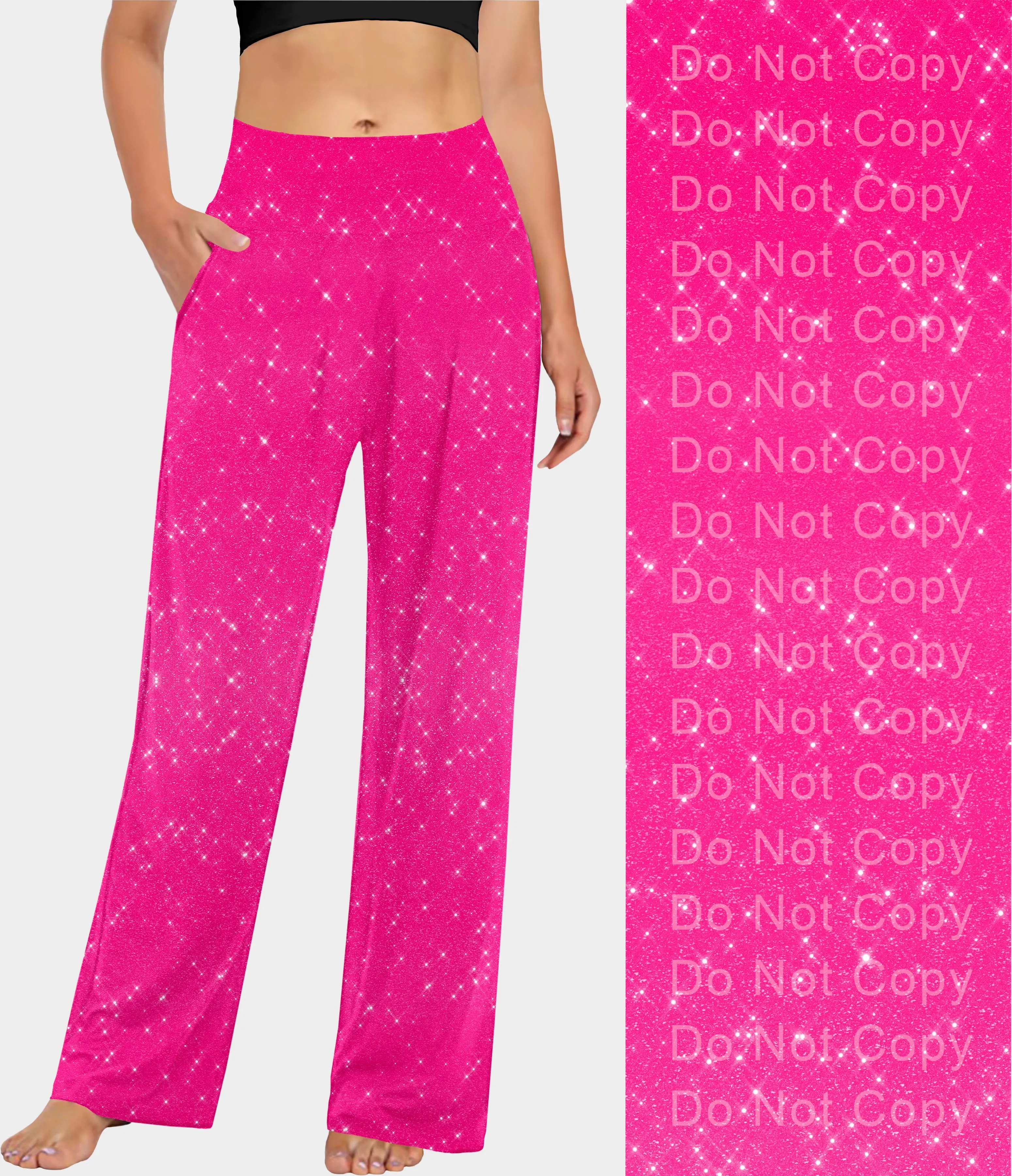 Neon Pink Sparkle Lounge Pants (ready to ship)