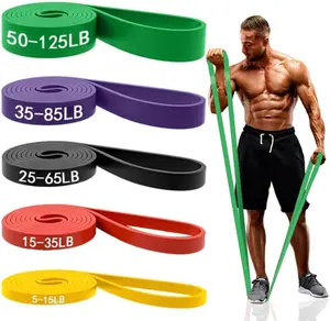 Resistance Bands Set for Workout & Pull Up Assistance, Latex Exercise Bands 5 Pack