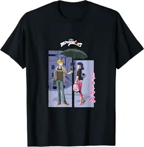Miraculous Ladybug Manga Marinette Adrien Be Miraculous T-Shirt - Taylorde Shop 91B0CTJ3ZWQ5