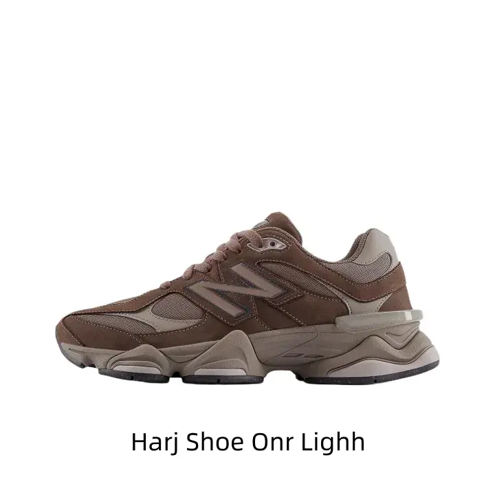 Earthy Brown Color-Blocked Running Shoes - Suede & Breathable Mesh Construction, Sculpted Multi-Layer Sole for Gentle Cushion, Daily City Walks & Retro Streetwear Use (Sports Collectibles Accessory)