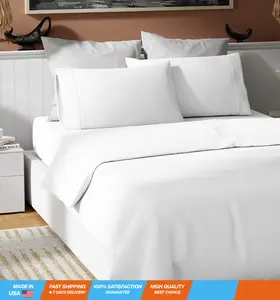 100% Cotton White Twin Sheet Set, Percale Weave White Bed Sheets, Twin Size Dorm Sheets Set, Cool & Crisp, 3 Piece Twin Sheet Set Deep Pocket, Thanksgiving, Christmas, Fall Bedding Set