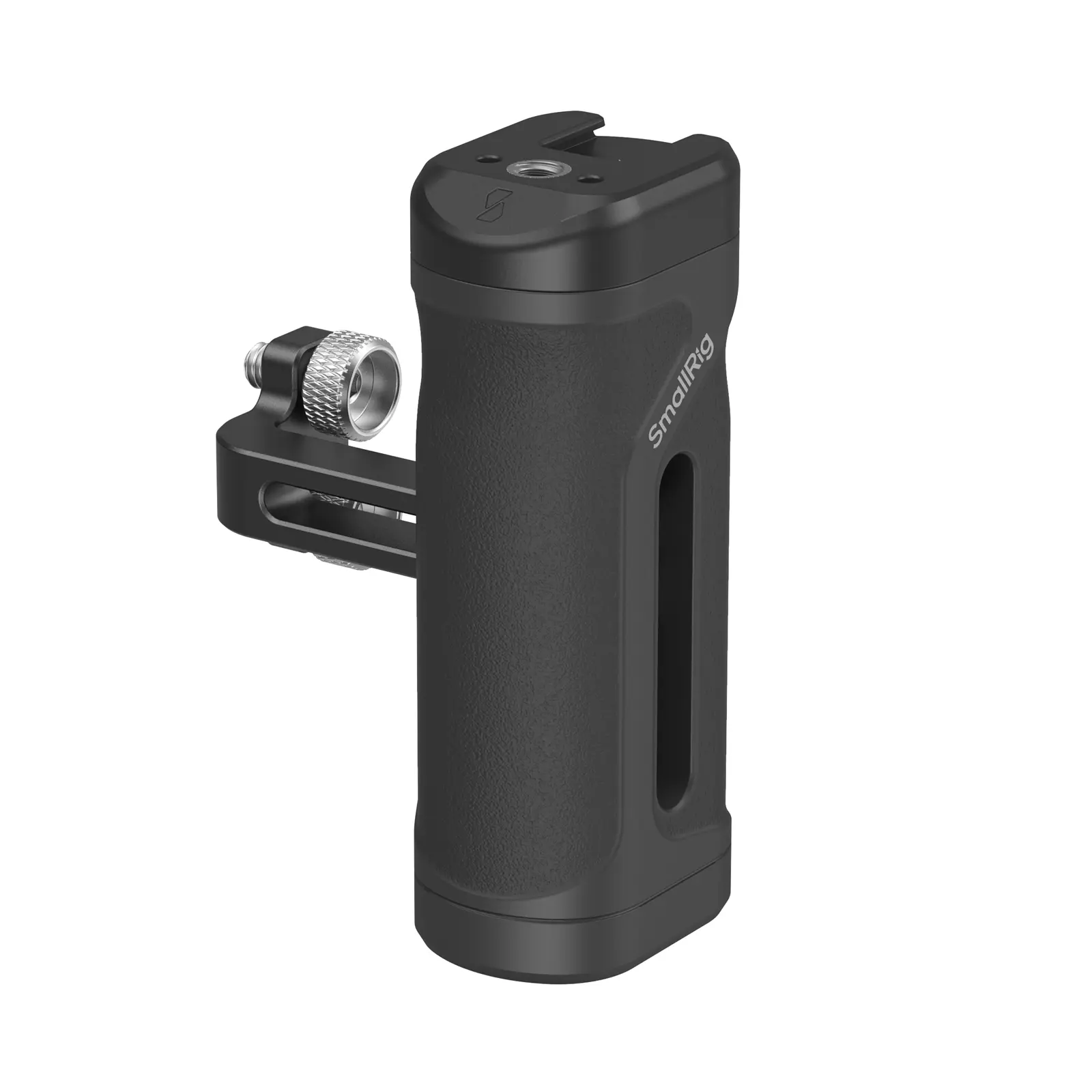 SmallRig Mini Side Handle for 1/4"-20 Threaded Holes, Portable Camera Cage Handle for Left or Right Hand, Up and Down Adjustable, Ergonomic Camera Handle with Built-in Cold Shoe & Threaded Hole - 4755