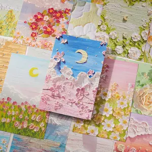 30 Beautiful Oil Painting Theme Postcards, Artistic Small Fresh Hard Cards, Perfect for Greeting and Collecting, High-Quality Design, Artistic Expressions
