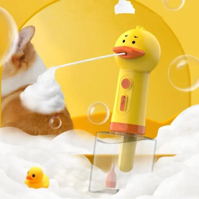 ElectricDuck-Shaped Pet Foaming Bath Dispenser, Gentle Skin-Safe Bathing Tool,  Bathroom, Kitchen Sink, Toilet Cleaning，Multi-Purpose Use For Dogs And Home Spa,2024 Christmas surprise gift