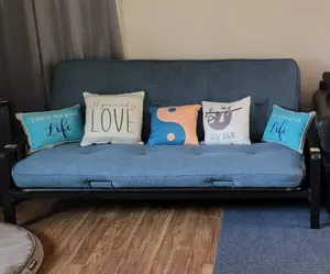 Linen Aqua Innerspring Futon Mattress Full