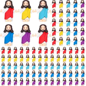 200 Pcs Mini Jesus Figures Bulk Hide and Seek Toys Multicolor Religious Gifts for Easter Egg Stuffer Sunday School Baptism Lovers