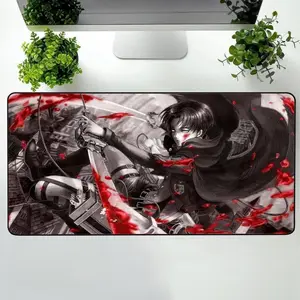Attack on Titan Gaming Mouse Pad, Levi Ackerman Desk Mat, AOT Anime Gift