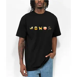 StreetMoji Graphic Tee - Bold Emoji-Inspired Design for Everyday Wear & TikTok Vibes tshirt cool shirt Cotton T-Shirt Menswear Streetwear Top Prints Smooth Man Tropical Crewneck Outfit