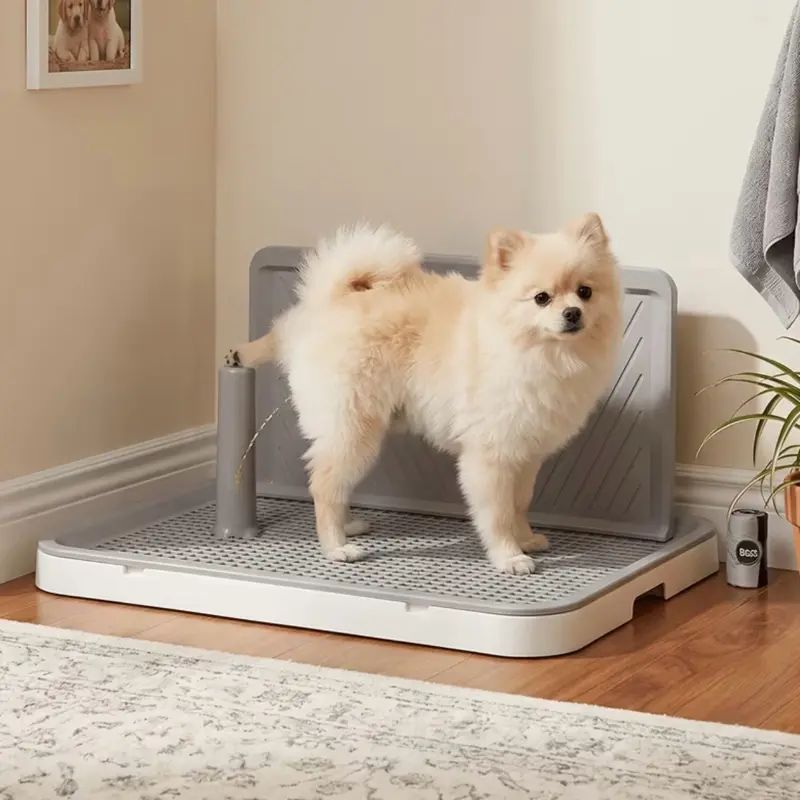 Dog Potty Tray with Removable Grating, Leak-Proof Indoor Dog Toilet for Training