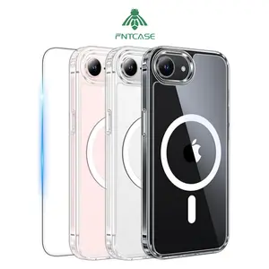 FNTCASE For iPhone 16E/ 17E 6.1 Inch Case: Wireless Charging Anti Yellowing Shockproof Phone Cases with Screen Protector