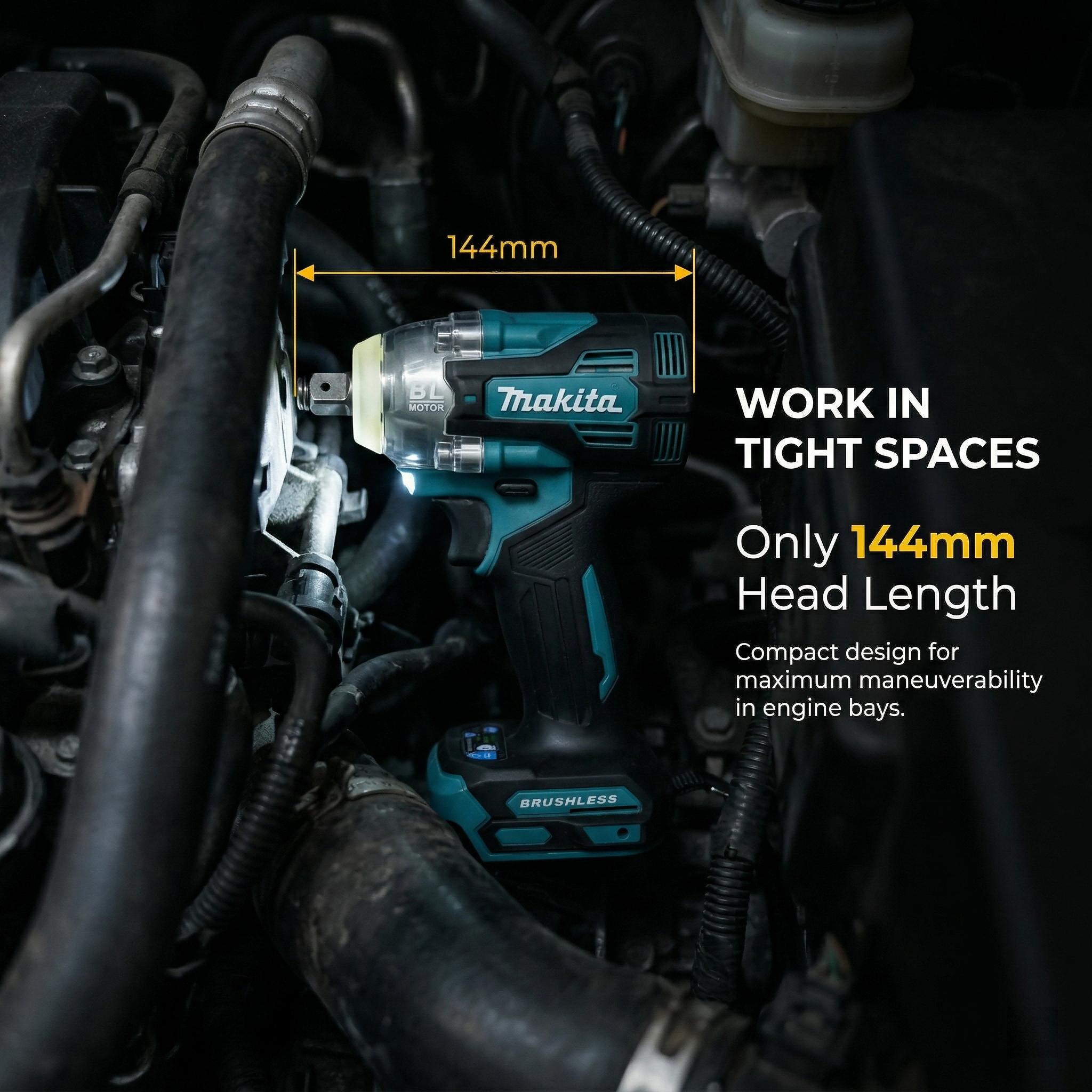 Makita DTW004 18V Brushless Cordless Impact Wrench for Heavy-Duty Fastening and Bolt Removal