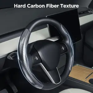 CROSSDESIGN Universal 15" Steering Wheel Cover, Car Anti-Skid Steering Wheel Cover 2pcs, Steering Wheel Grip Protector,Compatible with Most Car, Trucks, SUV, sedans,Decor Gadgets for car，Car Accessories