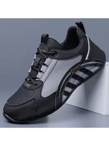 Summer Breathable Mesh Men's Shoes, Lightweight Soft Sole Shock Absorption, Sport Casual Shoes, Versatile Commute Shoes, Lace up sneakers