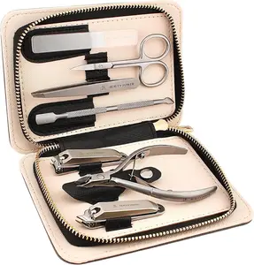 Beauty Power 7-in-1 Stainless Steel Manicure Pedicure Set with Sharp Clippers and Tweezers